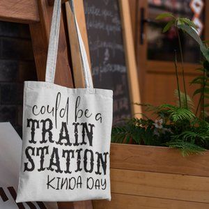 Train Station kind of day Tote Bag